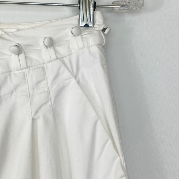 Abs by Allen Schwartz White Woven Wide Leg Pants - Picture 3 of 13